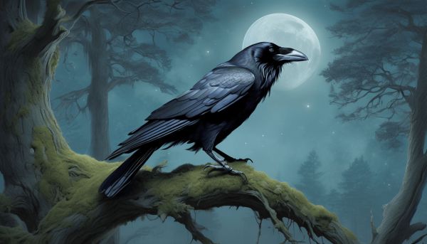 Le corbeau, symbole de présages inattendus et de magie